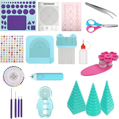 MDLUU Paper Quilling Tools with Storage Case, 5 Pieces Quilling Slotted Tools, 1 Piece Quilling Needle Pen for Paper Quilling Crafting, DIY Card making Project in Saudi Arabia