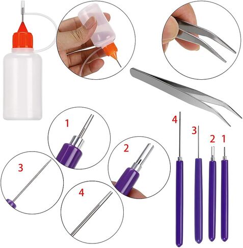 MDLUU Paper Quilling Tools with Storage Case, 5 Pieces Quilling Slotted Tools, 1 Piece Quilling Needle Pen for Paper Quilling Crafting, DIY Card making Project in Saudi Arabia