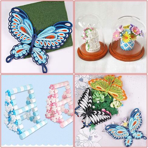MDLUU Paper Quilling Tools with Storage Case, 5 Pieces Quilling Slotted Tools, 1 Piece Quilling Needle Pen for Paper Quilling Crafting, DIY Card making Project in Saudi Arabia
