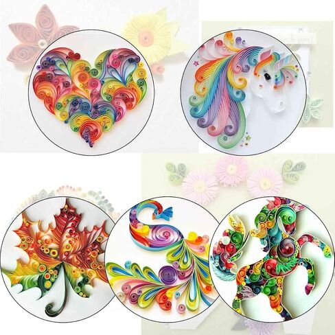 12 Pcs Paper Quilling Slotted Tool Paper Curling Tools Kit Quilling Needle Pen for Art Craft Different Size DIY Paper Cardmaking Project Rolling Multifunction Slotted Quilling Tool Set Handmade Tools in Saudi Arabia