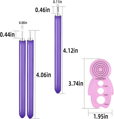 12 Pcs Paper Quilling Slotted Tool Paper Curling Tools Kit Quilling Needle Pen for Art Craft Different Size DIY Paper Cardmaking Project Rolling Multifunction Slotted Quilling Tool Set Handmade Tools in Saudi Arabia