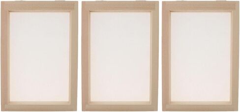 أدوات صناعة ورق خشبي بريتي صناعة ورق إطار قالب إطار شاشة شبكية أدوات للورق يدوي يدوي الصنع صناعة يدوية، مجموعة من 3 قطع in Kuwait