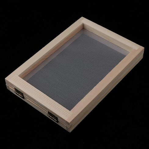 أدوات صناعة ورق خشبي بريتي صناعة ورق إطار قالب إطار شاشة شبكية أدوات للورق يدوي يدوي الصنع صناعة يدوية، مجموعة من 3 قطع in Kuwait