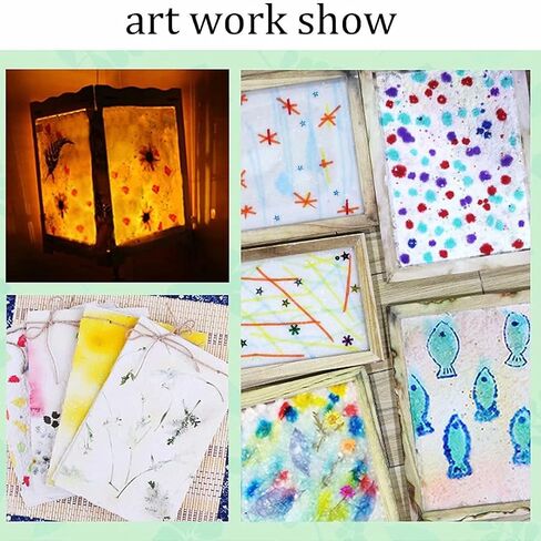 مجموعة أدوات صناعة الورق اليدوية الكاملة المصنوعة يدويًا من الورق للأطفال مع إطار شاشة هدايا رائعة للفتيات والأولاد تصنع ورقًا مقاس 5.8 × 8.2 بوصة (A5) in Kuwait