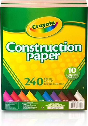 Crayola Construction Paper - 480ct (2pck), Bulk School Supplies For Kids, Teacher Classroom Must Have, Art Paper, Arts & Crafts in Saudi Arabia