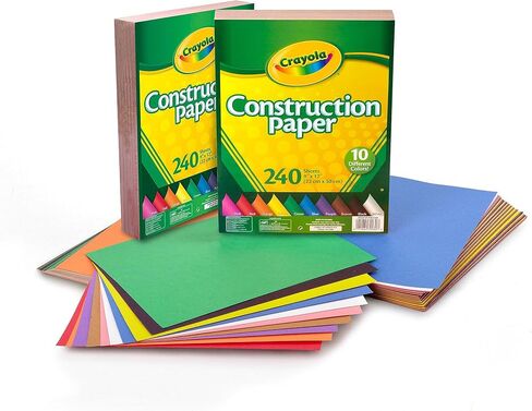 Crayola Construction Paper - 480ct (2pck), Bulk School Supplies For Kids, Teacher Classroom Must Have, Art Paper, Arts & Crafts in Saudi Arabia
