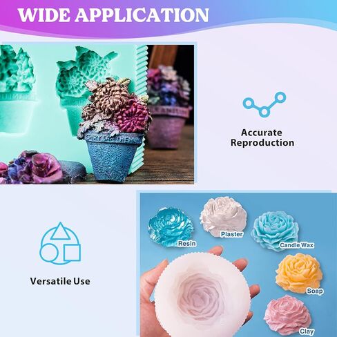 LET'S RESIN 8oz Silicone Mold Making Trial Kit, Fast Cure Mold Making Silicone Rubber, Easy Mixing, Flexible Platinum Cured Molding Silicone for Casting Resin Molds & Silicone Molds (Translucent) in Saudi Arabia