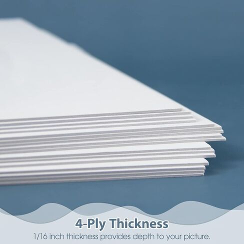 Golden State Art 13x19 White Uncut Picture Mats Matboards, Pack of 10 | Acid-free Backing Mat Board for Frames, Prints, Photos, DIY Projects in Saudi Arabia