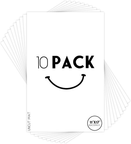 Golden State Art 13x19 White Uncut Picture Mats Matboards, Pack of 10 | Acid-free Backing Mat Board for Frames, Prints, Photos, DIY Projects in Saudi Arabia