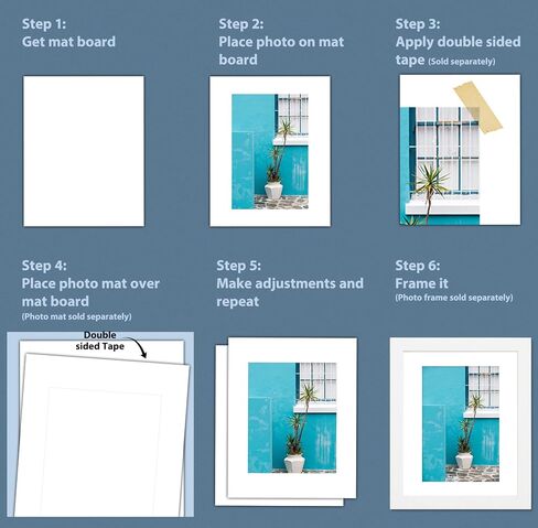 Golden State Art 13x19 White Uncut Picture Mats Matboards, Pack of 10 | Acid-free Backing Mat Board for Frames, Prints, Photos, DIY Projects in Saudi Arabia