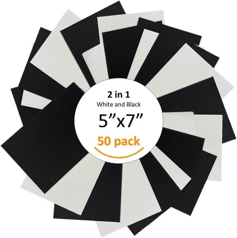 Creative Picture Frame 4x6-inch Black Board with White Back Face Acid Free 4-ply Mat Backer Board (Pack of 100) in Saudi Arabia