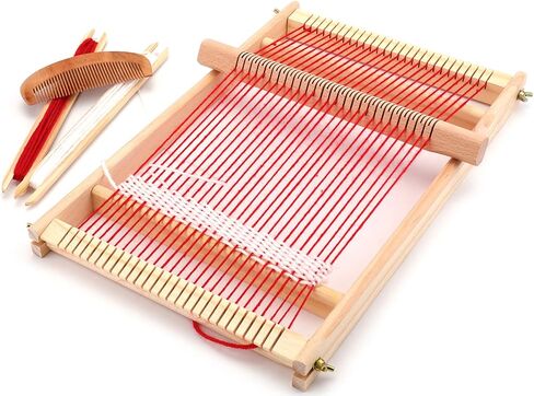 Yesland Multi-Craft Weaving Loom - Wooden Loom Large Frame Handcraft for Kids and Beginners -15.6 x 9.7 x 1.2 Inches in Saudi Arabia