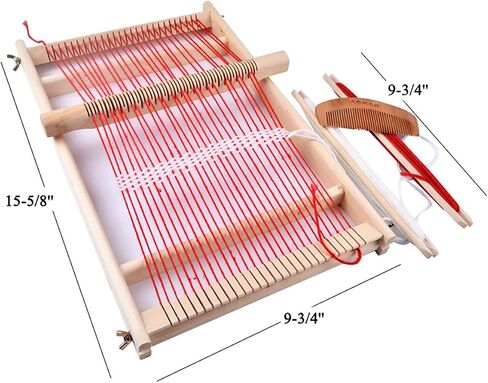 Yesland Multi-Craft Weaving Loom - Wooden Loom Large Frame Handcraft for Kids and Beginners -15.6 x 9.7 x 1.2 Inches in Saudi Arabia