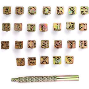 OwnMy 36PCS Leather Stamping Kit, Capital Letters and Numbers Stamps Set in Saudi Arabia