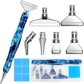 14pcs Diamond Art Pens Diamond Art Accessories and Tools Exquisite Metal Diamond Painting Pen Tips and 6 Glue Clay,Comfort Grip,Faster Drilling Diamond Painting diamond painting accessories Tools in Kuwait