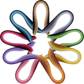 Paper Quilling Strips, 3/16 x 15.4 in (5mm x 39cm), 900 Pieces, 36 Colors in Saudi Arabia
