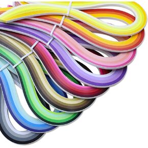 Zorfeter 9 Sets Multi-Color Quilling Paper Strips Kits 900 Strips 42 Colors, 7mm Width, 15" Length