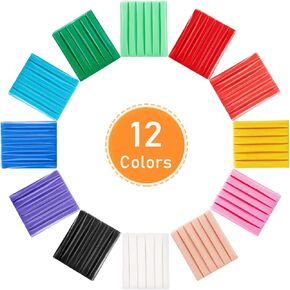 CiaraQ 24 Colors Small Block Polymer Clay Starter kit, Oven Bake Clay, DIY Molding Clay, Great for Kids, Beginners