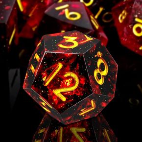 AUSTOR 7-Die DND Dice Set, Handmade Sharp Edge Polyhedral Dice in Saudi Arabia