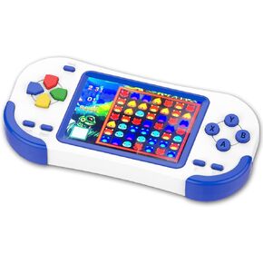 Retro Handheld Games for Kids Built in 218 Classic Old Style Electronic Game 2.5'' Screen 3.5MM Earphone Jack USB Rechargeable Portable Video Player Children Travel Holiday Entertain (Blue)