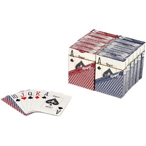 Regal Games – Bulk Playing Cards -2 Sets of 72 -Red and Blue -144 Pack -Poker Size, Standard Index -for Blackjack, Euchre, Canasta Card Game -Perfect for Large Events, Bulk Purchasing