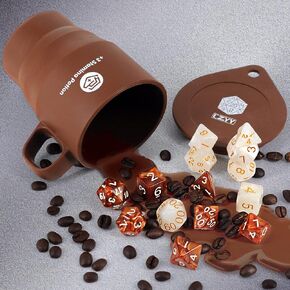 DND Cheese Dice 3D Printed 7PCS Polyhedral Food Themed Dice Set Great for Dungeons and Dragons, Pathfinder, Tabletop RPG, MTG Game