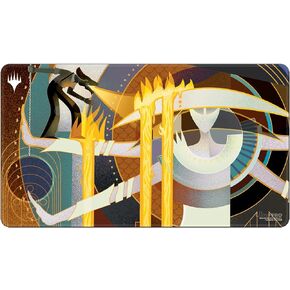 Ultra PRO - White Stitched Card Playmat for MTG: March of The Machines Aftermath ft. Rebuild The City - Protect Cards During Gameplay from Scuffs & Scratches, Perfect as Oversized PC Gaming Mouse Pad in Kuwait