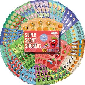 HORIECHALY Scratch and Sniff Stickers, 68 Sheets Scented Stickers,17 Different Scents Smelly Stickers, Best Choice for Kids & Teachers & Parents as Reward Stickers, Christmas Gift, Party Favor, Goodie. Awesome Smelly Stickers. in Saudi Arabia