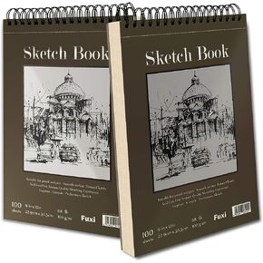 Fuxi 9" x 12" Sketch Book_Top Spiral Bound Sketchbook_100Sheets 68lb/100gsm in Saudi Arabia