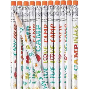 HAPPY DEALS ~ Camping Themed Pencils | 24 Count | Party Favors Set in Saudi Arabia
