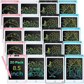 Zhehao 20 Pack 8.5 Inch LCD Writing Tablet Drawing Board,Pastel,Classic in Kuwait