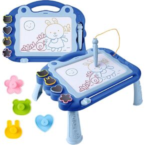 Magnetic Drawing Board Sketch Doodle for 2 3 4 Year Old Baby, Toddlers Toys 1-5 Year Old Girls, Erasable Doodle Board for Kids, Educational Learning Toys Age 1 2 3 for Boy Birthday Gift (Blue)