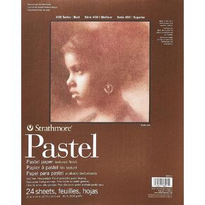 Strathmore 400 Series Tape Bound Pastel Pad, 80 lb. Textured Surface, 9 X 12 inches, Assorted Colors, 24 Sheets (403-9) in Saudi Arabia
