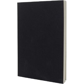 دفتر رسم LayFlat - 5.5 × 8.25 بوصة - دفتر ملاحظات أسود فارغ، 64 ورقة، ورق سميك 100 جرام في المتر المربع...