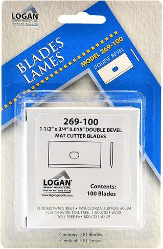 Logan Graphic Products, Inc. Mat Cutter Replacement Blades, 100-Pack (ANL270-100) in Saudi Arabia