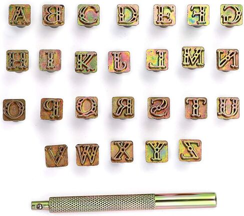 OwnMy 36PCS Leather Stamping Kit, Capital Letters and Numbers Stamps Set in Kuwait