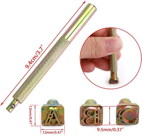 OwnMy 36PCS Leather Stamping Kit, Capital Letters and Numbers Stamps Set in Kuwait