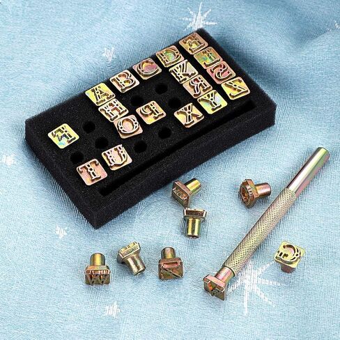OwnMy 36PCS Leather Stamping Kit, Capital Letters and Numbers Stamps Set in Kuwait