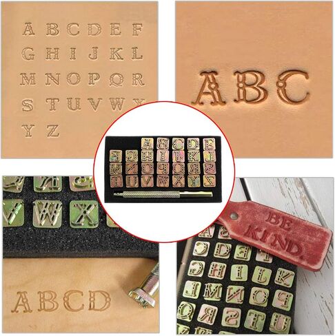 OwnMy 36PCS Leather Stamping Kit, Capital Letters and Numbers Stamps Set in Kuwait