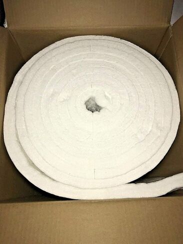 بطانية من السيراميك العازل بالألياف - 25'x24"x1" حرارة عالية 2400F (1315C)، للمواقد والأفران والأفران وطوب النار والغلايات والأفران والحداد وأفران البيتزا - متجر AA Plus in Kuwait