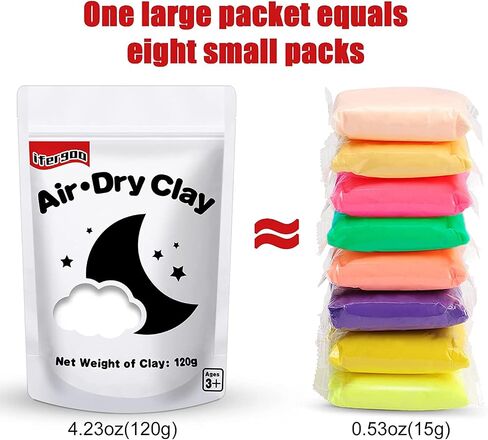 ifergoo Air Dry Clay, 36 Colors Magic Foam DIY Molding Clay for Slime add ins & Slime Supplies, Easy to use, Great Gift for Kids in Kuwait