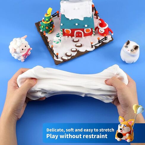 ifergoo Air Dry Clay, 36 Colors Magic Foam DIY Molding Clay for Slime add ins & Slime Supplies, Easy to use, Great Gift for Kids in Kuwait