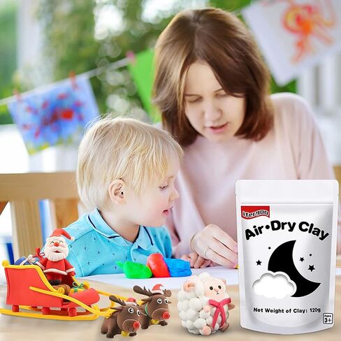 ifergoo Air Dry Clay, 36 Colors Magic Foam DIY Molding Clay for Slime add ins & Slime Supplies, Easy to use, Great Gift for Kids in Kuwait