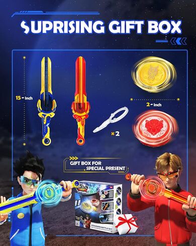 Infinity Nado Battling Tops Burst Toy for Boys Grils Age 5+ Including Gaming Top Toys, Sword Launcher - Dream World Magic Dragon, Lightning Purple in Saudi Arabia
