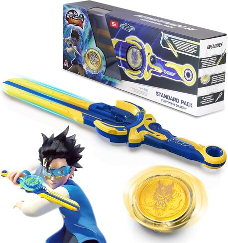 Infinity Nado Battling Tops Burst Toy for Boys Grils Age 5+ Including Gaming Top Toys, Sword Launcher - Dream World Magic Dragon, Lightning Purple in Saudi Arabia
