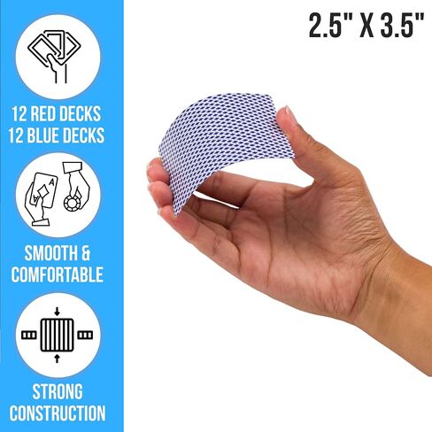 Regal Games – Bulk Playing Cards -2 Sets of 72 -Red and Blue -144 Pack -Poker Size, Standard Index -for Blackjack, Euchre, Canasta Card Game -Perfect for Large Events, Bulk Purchasing in Kuwait