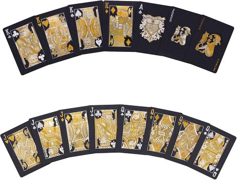 WJPC Easy Shuffling Plastic Waterproof Playing Cards,Cool Black Dragon Poker Cards for Game and Party, Deck of Cards（Dragon in Kuwait