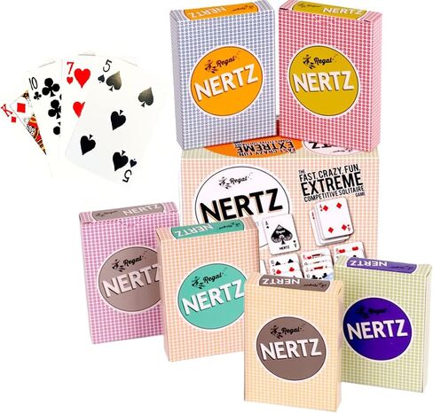 Regal Games Nertz Playing Cards 12 Pack - Decks of 12 Color Cards Wide-Size & Fun Playing Cards - Deck of Playing Cards for Poker, Solitaire, Blackjack & More in Saudi Arabia