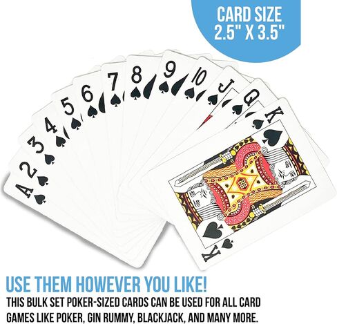 Regal Games Nertz Playing Cards 12 Pack - Decks of 12 Color Cards Wide-Size & Fun Playing Cards - Deck of Playing Cards for Poker, Solitaire, Blackjack & More in Saudi Arabia