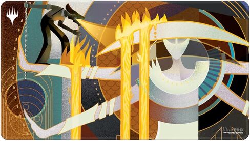 Ultra PRO - White Stitched Card Playmat for MTG: March of The Machines Aftermath ft. Rebuild The City - Protect Cards During Gameplay from Scuffs & Scratches, Perfect as Oversized PC Gaming Mouse Pad in Kuwait